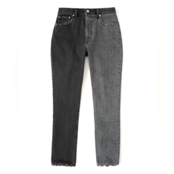 Abercrombie & Fitch black two tone Curve Love High Rise Skinny Jeans - Picture 1 of 6